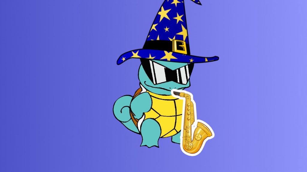 Squirtle Playing Saxophone